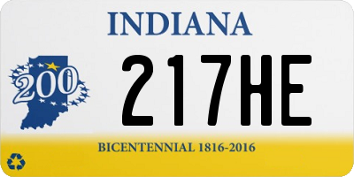 IN license plate 217HE