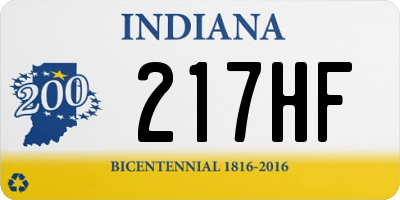 IN license plate 217HF