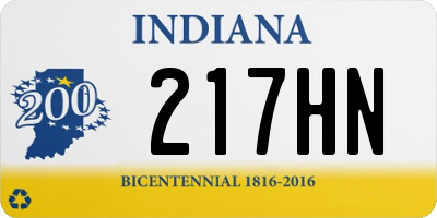 IN license plate 217HN