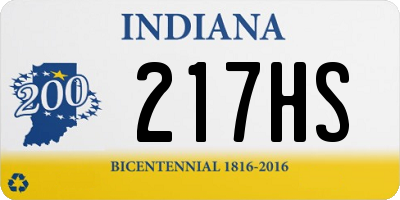 IN license plate 217HS