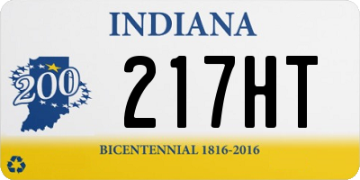 IN license plate 217HT