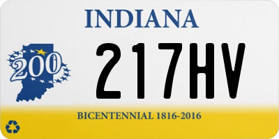 IN license plate 217HV