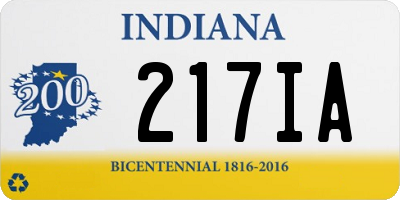 IN license plate 217IA