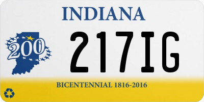 IN license plate 217IG