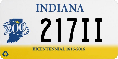 IN license plate 217II