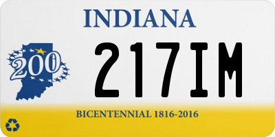 IN license plate 217IM