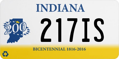 IN license plate 217IS