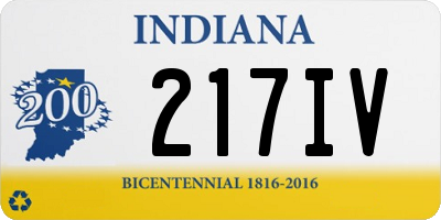 IN license plate 217IV