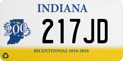 IN license plate 217JD