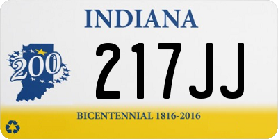 IN license plate 217JJ