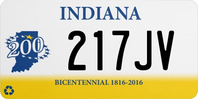 IN license plate 217JV