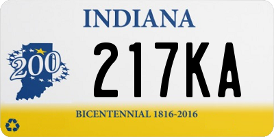 IN license plate 217KA