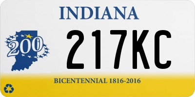 IN license plate 217KC