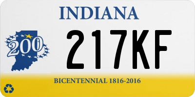 IN license plate 217KF