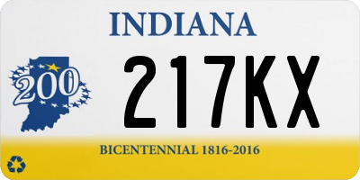 IN license plate 217KX