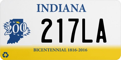 IN license plate 217LA