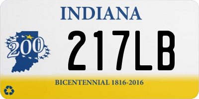 IN license plate 217LB