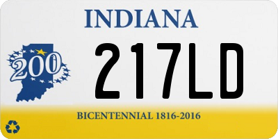 IN license plate 217LD