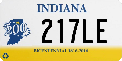 IN license plate 217LE