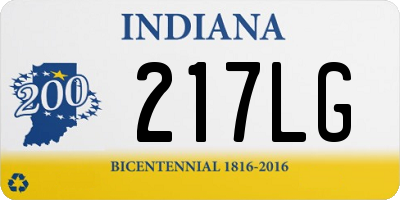 IN license plate 217LG