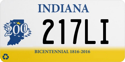 IN license plate 217LI