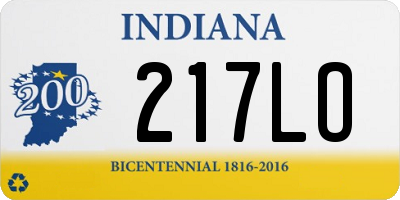 IN license plate 217LO