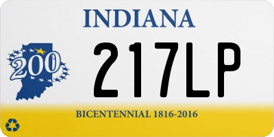 IN license plate 217LP