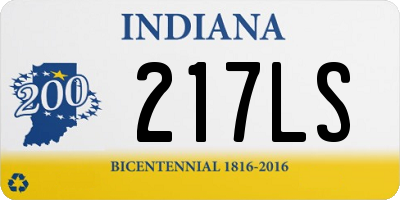 IN license plate 217LS