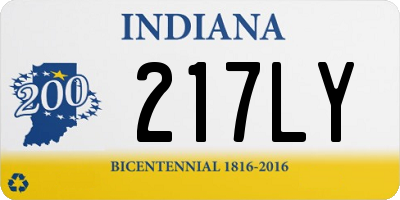 IN license plate 217LY