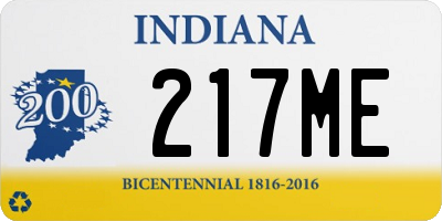 IN license plate 217ME