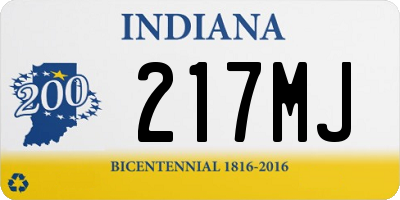 IN license plate 217MJ