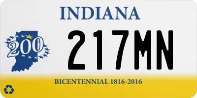 IN license plate 217MN