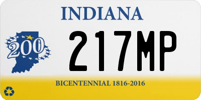 IN license plate 217MP