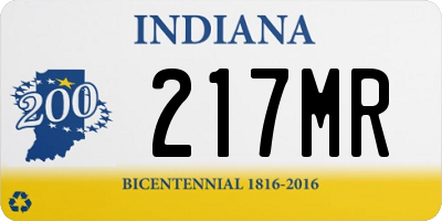 IN license plate 217MR