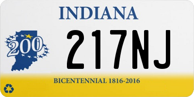 IN license plate 217NJ