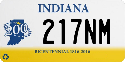 IN license plate 217NM