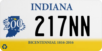 IN license plate 217NN