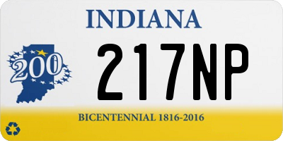 IN license plate 217NP