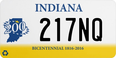 IN license plate 217NQ