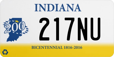 IN license plate 217NU