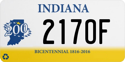 IN license plate 217OF