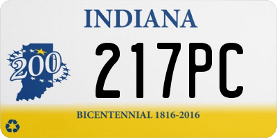 IN license plate 217PC