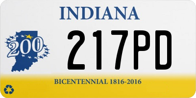 IN license plate 217PD