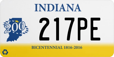 IN license plate 217PE