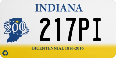 IN license plate 217PI