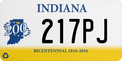 IN license plate 217PJ