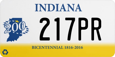 IN license plate 217PR