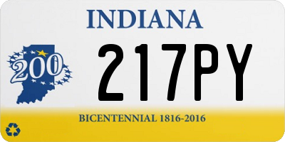 IN license plate 217PY