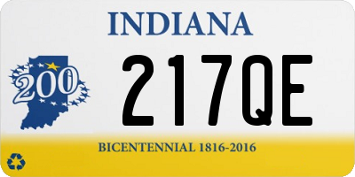 IN license plate 217QE