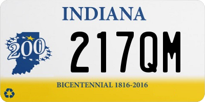 IN license plate 217QM